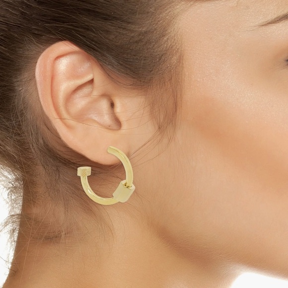 All Saints Bolt Hoop Earrings - Picture 2 of 3